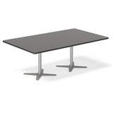 Ergoff Konferencebord DNA, Antracit 2000x1200 mm rektangulært, Alugrå understel – Konferenceborde (billede 1)
