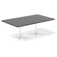 Ergoff Konferencebord DNA, Antracit 2000x1200 mm rektangulært, Hvid understel – Konferenceborde (billede 1)