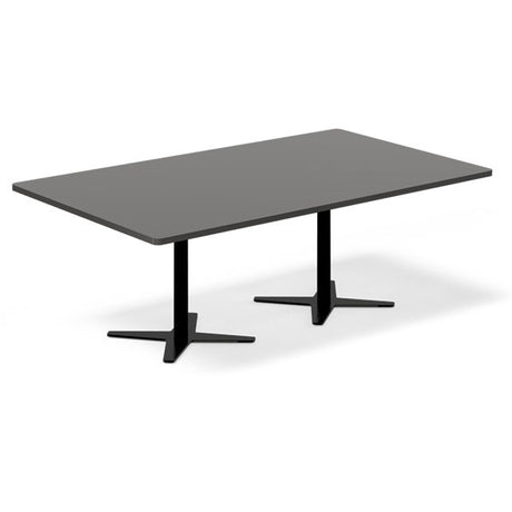 Ergoff Konferencebord DNA, Antracit 2000x1200 mm rektangulært, Sort understel – Konferenceborde (billede 1)