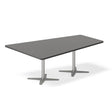 Ergoff Konferencebord DNA, Antracit 2000x1425 mm trapezformet, Alugrå understel – Konferenceborde (billede 1)