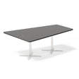Konferencebord DNA, Antracit 2000x1425 mm trapezformet, Hvid understel – image 1
