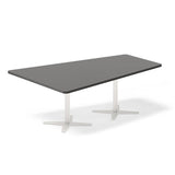Konferencebord DNA, Antracit 2000x1425 mm trapezformet, Hvid understel – image 1