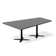 Konferencebord DNA, Antracit 2000x1425 mm trapezformet, Sort understel – image 1