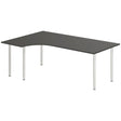 Ergoff Skrivebord DNA, Antracit 2000x1200 mm Venstre I-ben/Alugrå – Skriveborde (billede 1)