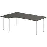 Ergoff Skrivebord DNA, Antracit 2000x1200 mm Venstre I-ben/Alugrå – Skriveborde (billede 1)