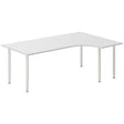 Ergoff Skrivebord DNA, Lysgrå 2000x1200 mm Højre I-ben/Alugrå – Skriveborde (billede 1)