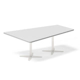 Ergoff Konferencebord DNA, Lysgrå 2000x1425 mm trapezformet, Hvid understel – Konferenceborde (billede 1)