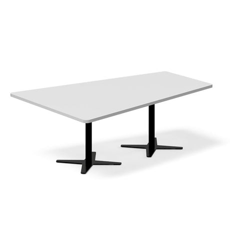 Ergoff Konferencebord DNA, Lysgrå 2000x1425 mm trapezformet, Sort understel – Konferenceborde (billede 1)