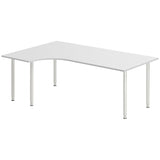 Ergoff Skrivebord DNA, Lysgrå 2000x1200 mm Venstre I-ben/Alugrå – Skriveborde (billede 1)