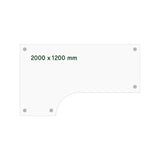 Ergoff Skrivebord DNA, Lysgrå 2000x1200 mm Venstre I-ben/Alugrå – Skriveborde (billede 2)