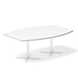 Konferencebord DNA, Hvid 2000x1200 mm bådformet, Hvid understel – image 1