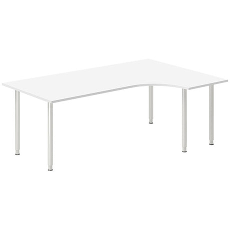 Skrivebord DNA, Hvid 2000x1200mm Højre I-ben/Alugrå – image 1