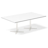 Konferencebord DNA, Hvid 2000x1200 mm rektangulært, Hvid understel