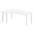 Ergoff Skrivebord DNA, Hvid 2000x1200mm Venstre I-ben/Alugrå – Skriveborde (billede 1)