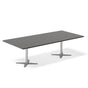 Konferencebord DNA, Antracit 2600x1200 mm rektangulært, Alugrå understel – image 1