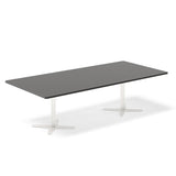 Ergoff Konferencebord DNA, Antracit 2600x1200 mm rektangulært, Hvid understel – Konferenceborde (billede 1)
