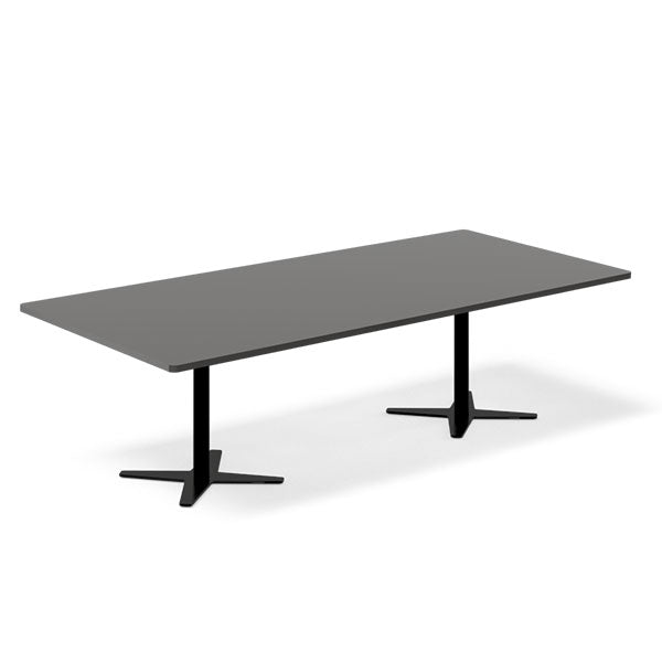 Konferencebord DNA, Antracit 2600x1200 mm rektangulært, Sort understel – image 1