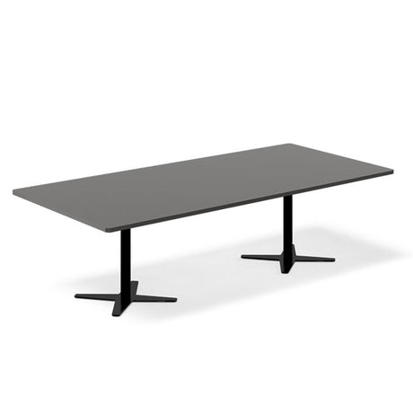 Ergoff Konferencebord DNA, Antracit 2600x1200 mm rektangulært, Sort understel – Konferenceborde (billede 1)