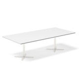 Konferencebord DNA, Hvid 2600x1200 mm rektangulært, Hvid understel
