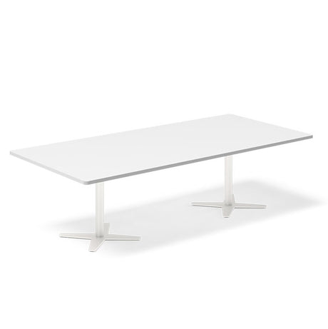 Ergoff Konferencebord DNA, Hvid 2600x1200 mm rektangulært, Hvid understel – Konferenceborde (billede 1)