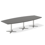 Ergoff Konferencebord DNA, Antracit 3200x1200 mm bådformet, Alugrå understel – Konferenceborde (billede 1)
