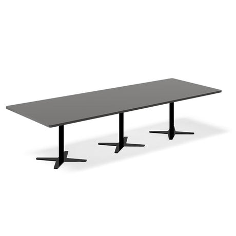 Ergoff Konferencebord DNA, Antracit 3200x1200 mm rektangulært, Sort understel – Konferenceborde (billede 2)
