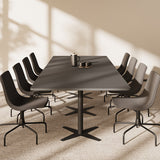 Konferencebord DNA, Antracit 3200x1200 mm rektangulært, Sort understel