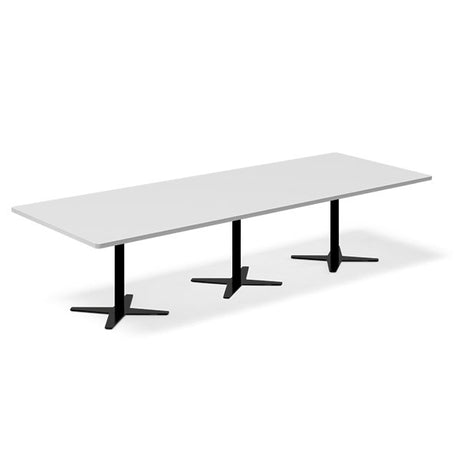 Konferencebord DNA, Lysgrå 3200x1200 mm rektangulært, Sort understel – image 2