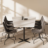 Konferencebord DNA, Lysgrå 3200x1800 mm trapezformet, Sort understel – image 1