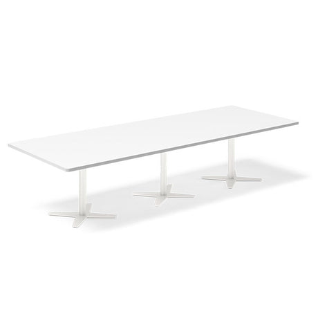 Ergoff Konferencebord DNA, Hvid 3200x1200 mm rektangulært, Hvid understel – Konferenceborde (billede 1)
