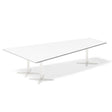Konferencebord DNA, Hvid 3200x1800 mm trapezformet, Hvid understel – image 1