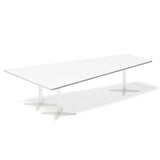 Ergoff Konferencebord DNA, Hvid 3200x1800 mm trapezformet, Hvid understel – Konferenceborde (billede 1)