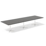 Ergoff Konferencebord DNA, Antracit 3800x1200 mm rektangulært, Hvid understel – Konferenceborde (billede 1)
