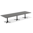 Konferencebord DNA, Antracit 3800x1200 mm rektangulært, Sort understel – image 1