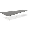 Ergoff Konferencebord DNA, Antracit 3800x1990 mm trapezformet, Hvid understel – Konferenceborde (billede 1)