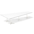 Ergoff Konferencebord DNA, Hvid 3800x1990 mm trapezformet, Hvid understel – Konferenceborde (billede 1)