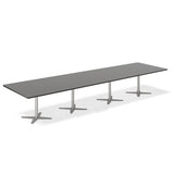 Ergoff Konferencebord DNA, Antracit 4400x1200 mm rektangulært, Alugrå understel – Konferenceborde (billede 1)