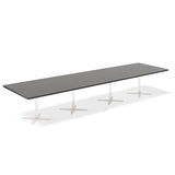 Ergoff Konferencebord DNA, Antracit 4400x1200 mm rektangulært, Hvid understel – Konferenceborde (billede 1)