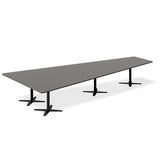 Ergoff Konferencebord DNA, Antracit 4400x2175 mm trapezformet, Sort understel – Konferenceborde (billede 1)