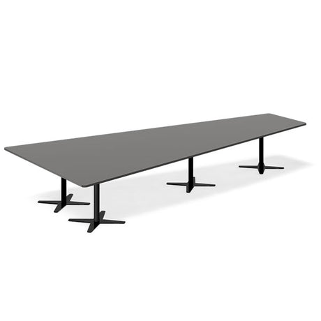 Ergoff Konferencebord DNA, Antracit 4400x2175 mm trapezformet, Sort understel – Konferenceborde (billede 1)