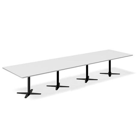 Konferencebord DNA, Lysgrå 4400x1200 mm rektangulært, Sort understel – image 1