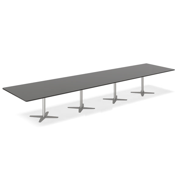 Ergoff Konferencebord DNA, Antracit 5000x1200 mm rektangulært, Alugrå understel – Konferenceborde (billede 1)