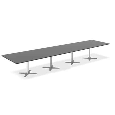 Ergoff Konferencebord DNA, Antracit 5000x1200 mm rektangulært, Alugrå understel – Konferenceborde (billede 1)