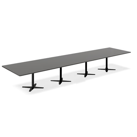 Ergoff Konferencebord DNA, Antracit 5000x1200 mm rektangulært, Sort understel – Konferenceborde (billede 1)