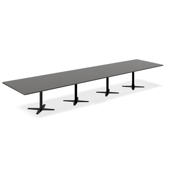 Ergoff Konferencebord DNA, Antracit 5000x1200 mm rektangulært, Sort understel – Konferenceborde (billede 1)