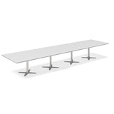 Ergoff Konferencebord DNA, Lysgrå 5000x1200 mm rektangulært, Alugrå understel – Konferenceborde (billede 1)