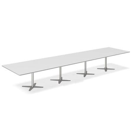 Ergoff Konferencebord DNA, Lysgrå 5000x1200 mm rektangulært, Alugrå understel – Konferenceborde (billede 1)