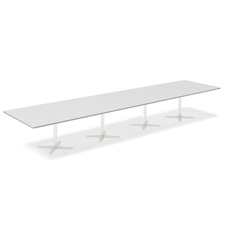 Ergoff Konferencebord DNA, Lysgrå 5000x1200 mm rektangulært, Hvid understel – Konferenceborde (billede 1)