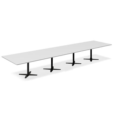 Ergoff Konferencebord DNA, Lysgrå 5000x1200 mm rektangulært, Sort understel – Konferenceborde (billede 1)