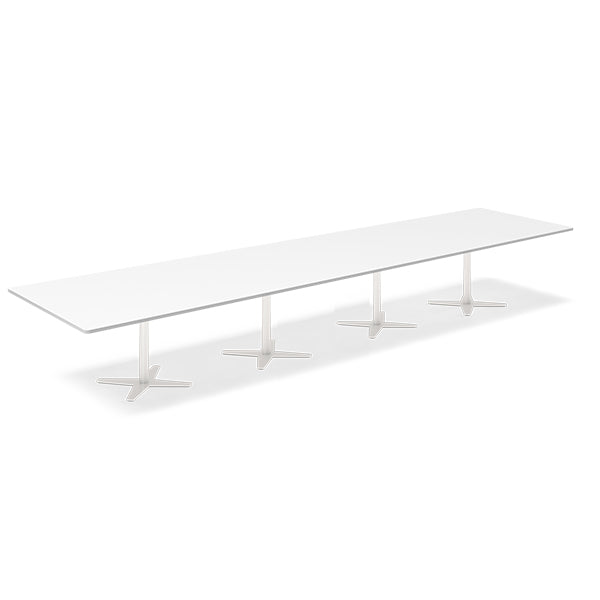 Ergoff Konferencebord DNA, Hvid 5000x1200 mm rektangulært, Hvid understel – Konferenceborde (billede 1)